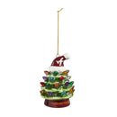 Virginia Tech 4" LED Ceramic Christmas Tree Ornament with Team Santa Hat