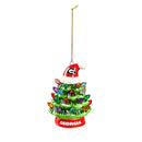 University of Georgia 4" LED Ceramic Christmas Tree Ornament w/Team Santa Hat