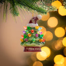 4" LED Ceramic Christmas Tree Ornament with Team Santa Hat, Florida State University