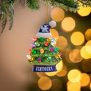 4" LED Ceramic Christmas Tree Ornament with Team Santa Hat, University of Kentucky