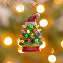 University of South Carolina 4" LED Ceramic Christmas Tree Ornament w/Team Santa Hat