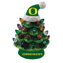 University of Oregon 4" LED Ceramic Christmas Tree Ornament w/Team Santa Hat