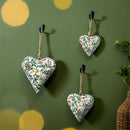 VivaStyle Ornament, Metal Ornament, Festive Foliage Heart, Set of 3