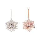 5" Metal Flower with Gems Ornament