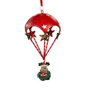 Christmas Vacation Ornament Christmas Character with Parachute Metal, Asst, 7"H