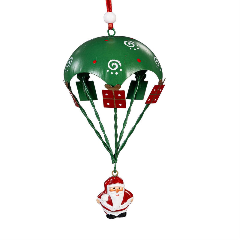 Christmas Vacation Ornament Christmas Character with Parachute Metal, Asst, 7"H