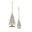 Shades of Green Ornament Tree Metal Set