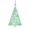 Shades of Green Ornament Tree Metal Set