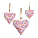 Petal Paradise Heart Shaped Metal Hanging D√©cor Set