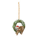 Resin Sloth with Santa Hat Ornament, 2 Asst,3otr122