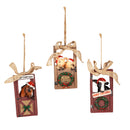 5" Resin Door with Farm Animal Ornament, 3 Asst,3otr187