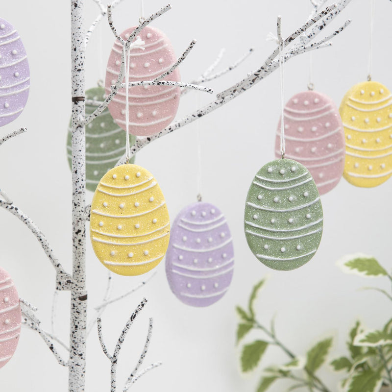 2.5" Egg Shaped Hanging D√©cor, 4 Asst.