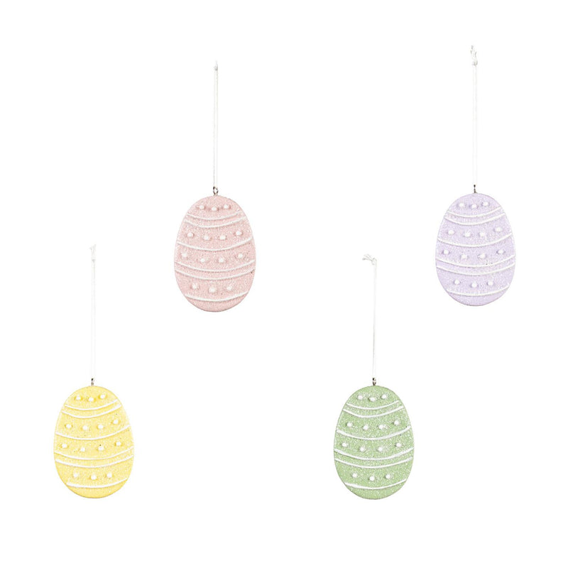 2.5" Egg Shaped Hanging D√©cor, 4 Asst.