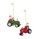 3.75" Resin Tractor with Christmas Character Ornament,3otr198