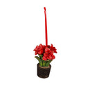 Resin Poinsettia in Planter Ornament