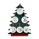 Traditional Santa Ornament Christmas Most Likely To... Round Wood with Wood Display