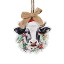 Woodland Storybook Ornament Christmas Farm Animal Wood, Asst, 5"H