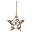 VivaStyle Ornament, Wood Ornament, Snowflake Star, 7.5"H, Asst of 2