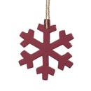Season to Sparkle Ornament Snowflake Enamel Wood, Asst, 4"H