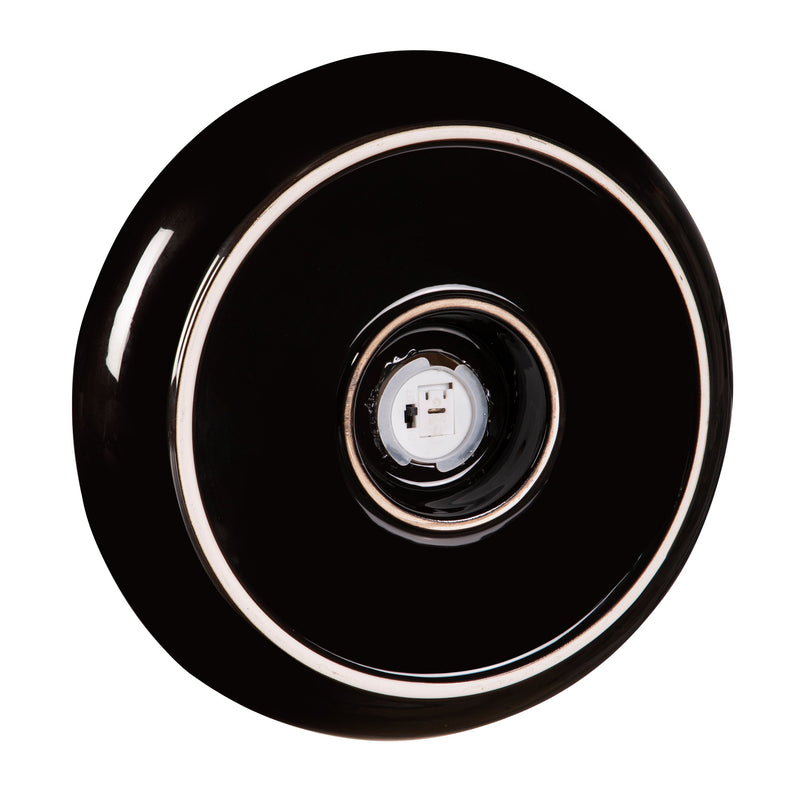 10.25" LED Ceramic Serving Platter, Jack-O-Lantern Witch,3pcb002