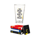 16oz Pint Glass with Coaster, Tassel Hassle