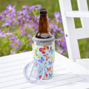 Butterfly Toile Stainless Steel Quatre Chiller Silicone Cap and Tumbler Slide Lid, Gift Box