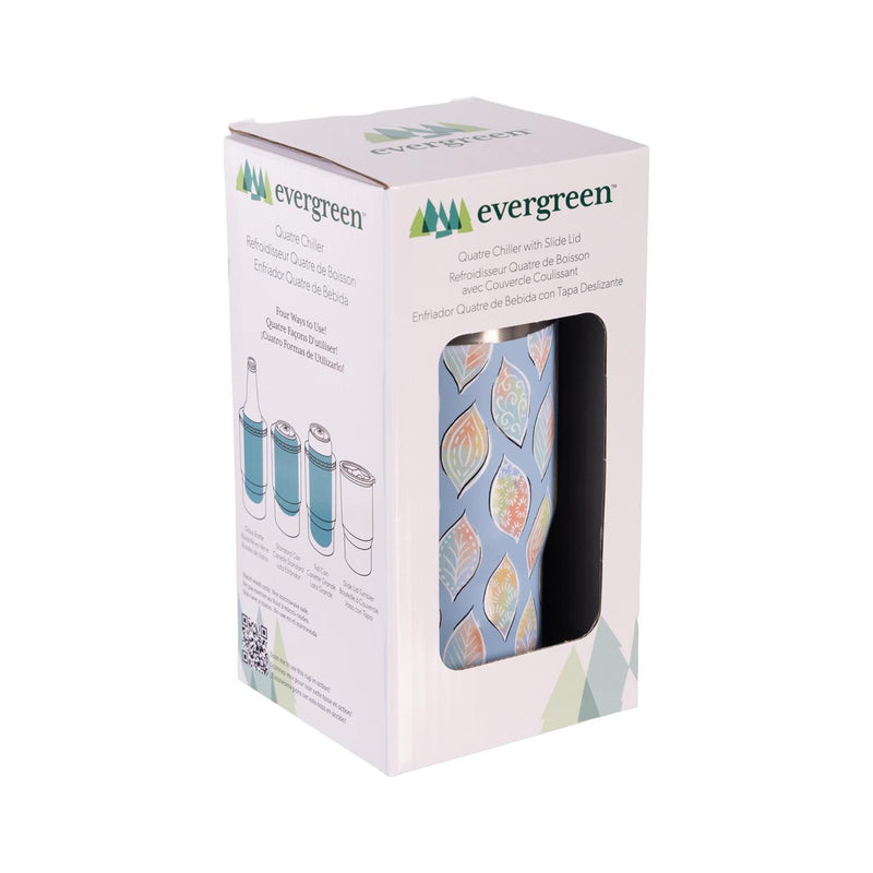 Whimsy Nature  Stainless Steel Quatre Chiller with Silicone Cap and Tumbler Slide Lid, Gift Box