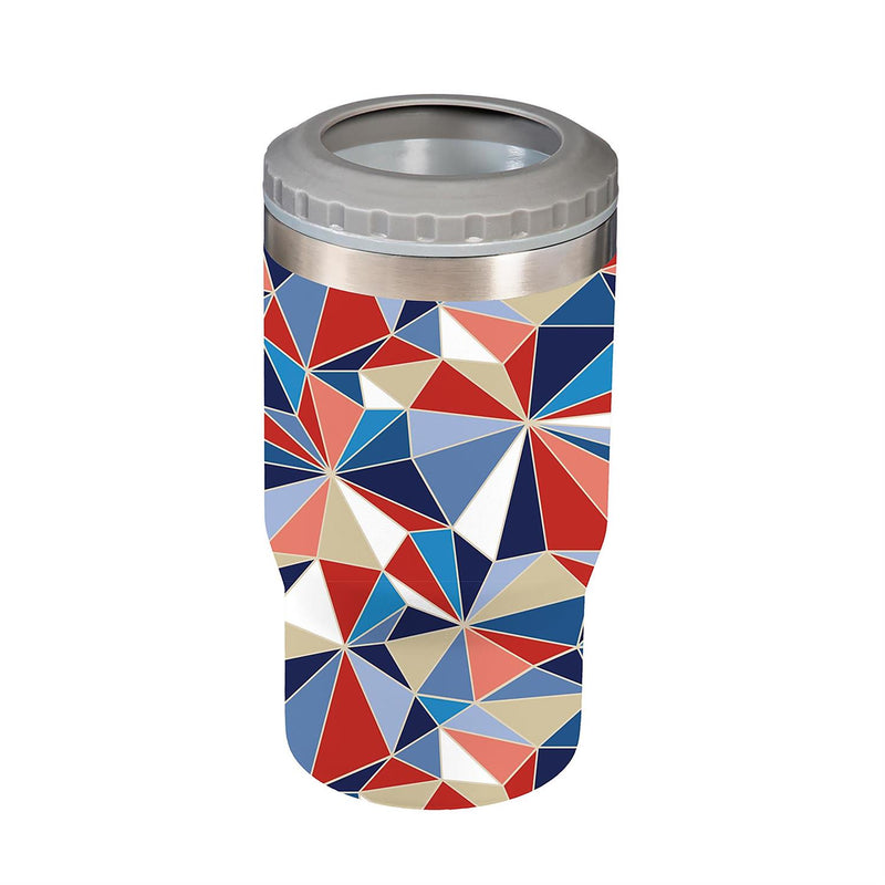 Triangles Stainless Steel Quatre Chiller with Silicone Cap and Tumbler Slide Lid, Gift Box