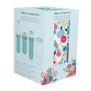 Bursting Blossoms Stainless Steel Quatre Chiller with Silicone Cap and Tumbler Slide Lid, Gift Box