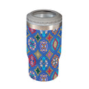 Geometric Tapestry Stainless Steel Quatre Chiller with Silicone Cap and Tumbler Slide Lid, Gift Box
