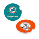 Miami Dolphins Car Coaster Set, 2pc