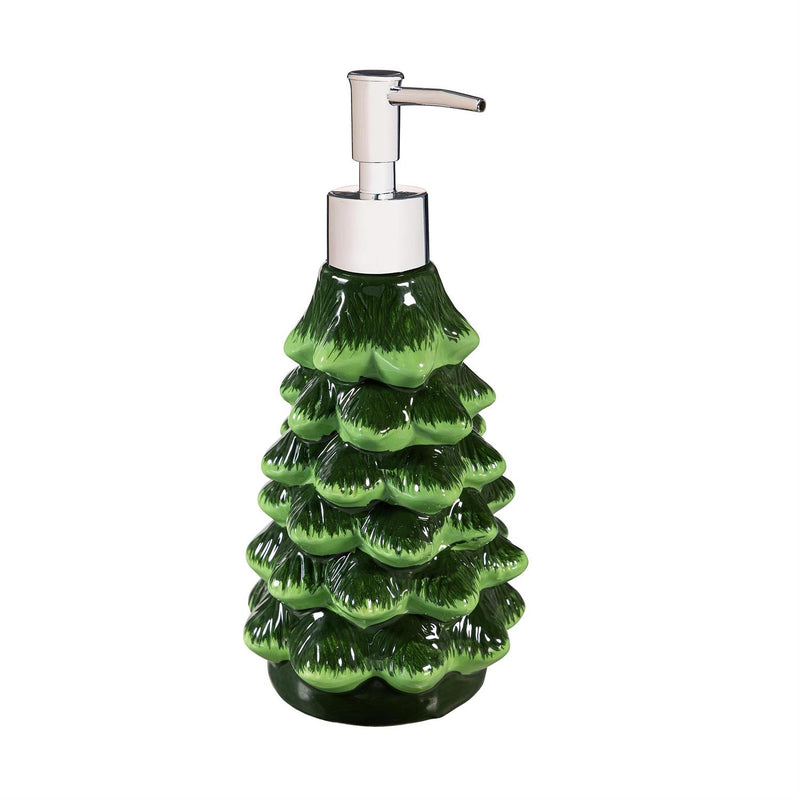 Shades of Green Soap Dispenser Ceramic Tree