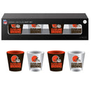 4-Piece Ceramic and Glass 2oz. Cup Set, Cleveland Browns,3sg3807cgs