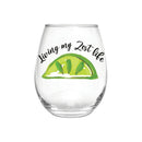 17 OZ Stemless Glass w/Box, Living my Zest Life
