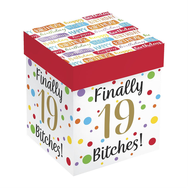 Finally 19 Bitches Stemless Glass, 17oz, Gift Box