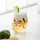Wine The Glue Holding This Shit Show Together Stemless Glass, 17oz, Gift Box