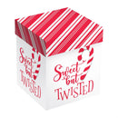 Baking Spirits Bright Wine Glass Stemless Glass, Sweet But Twisted, 17oz, Gift Box