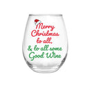 Christmas Vacation Wine Glass Stemless Glass, Merry Christmas, 17oz, Gift Box