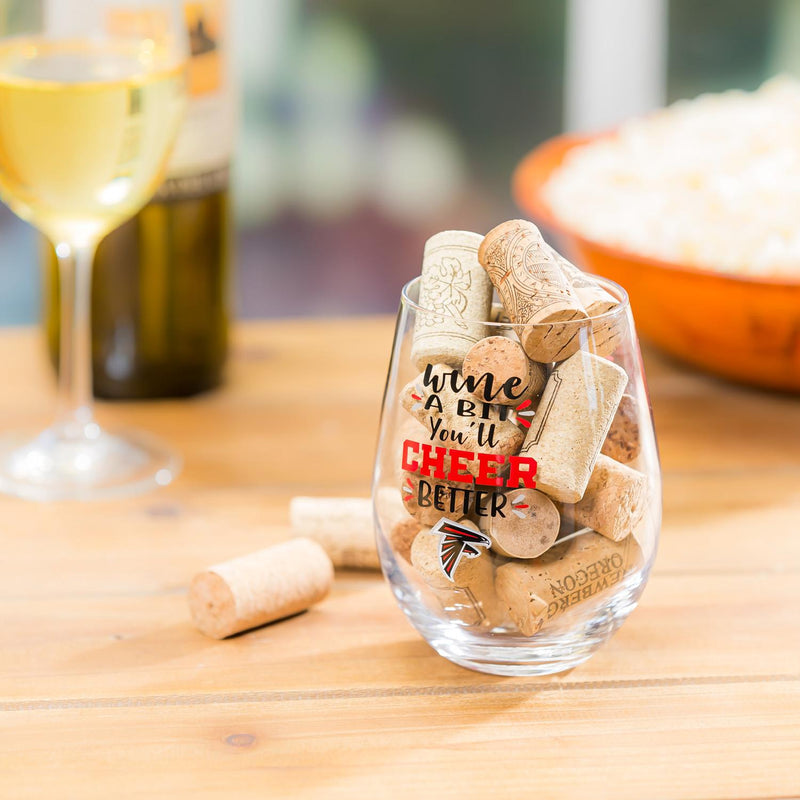 Atlanta Falcons, 17oz Boxed Stemless Wine