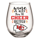 Kansas City Chiefs, 17oz Boxed Stemless Wine
