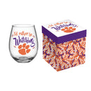 Clemson University, 17oz Boxed Stemless Wine,3sl912