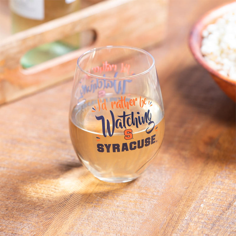 Syracuse University, 17oz Boxed Stemless Glass