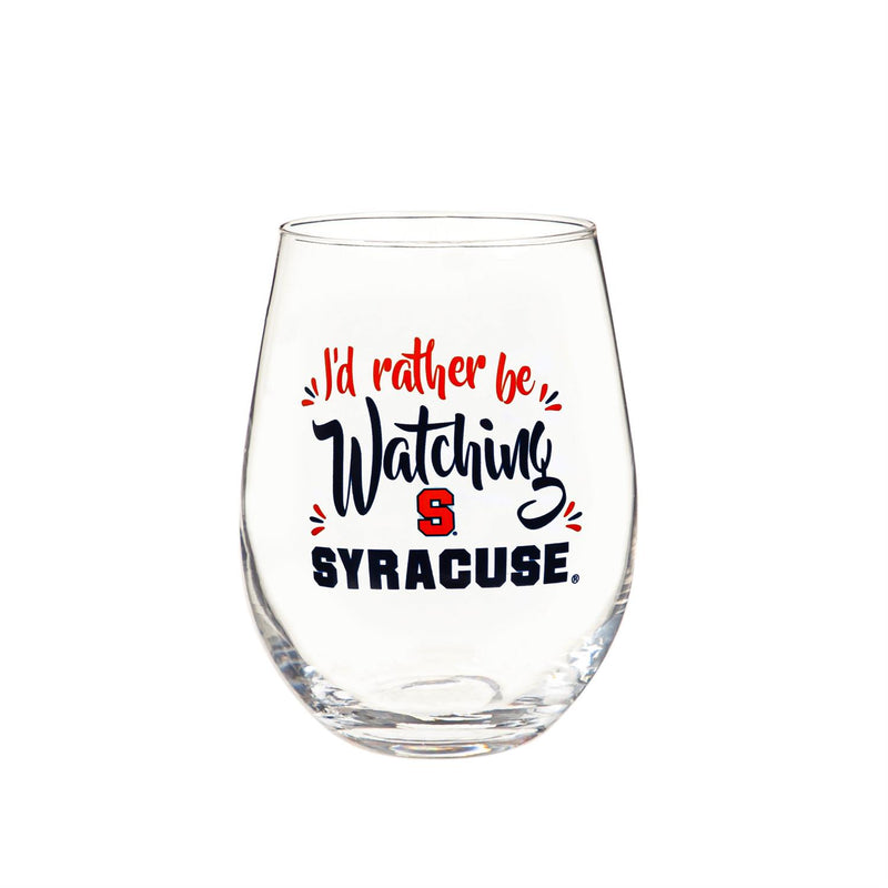 Syracuse University, 17oz Boxed Stemless Glass
