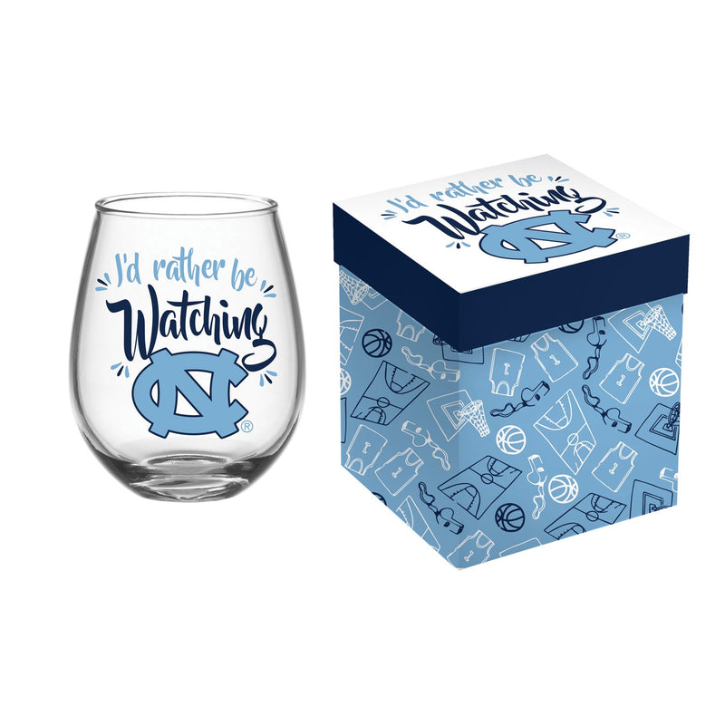 University of North Carolina, 17oz Boxed Stemless Wine,3sl951