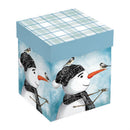 Stemless Glass w/ Box, 17oz, Winter Frost Snowman