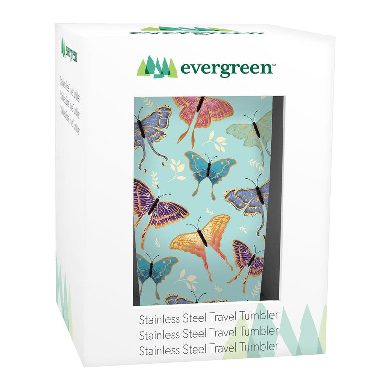 Luna Moths Double Wall Stainless Steel Tumbler, 20oz, Gift Box