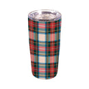 Joyful Traditions Tumbler Stainless-Steel, Holiday Plaid, 20oz, Gift Box