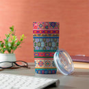 Geometric Tapestry Stripes Double Wall Stainless Steel Tumbler, 20oz, Gift Box