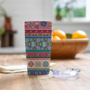 Geometric Tapestry Stripes Double Wall Stainless Steel Tumbler, 20oz, Gift Box