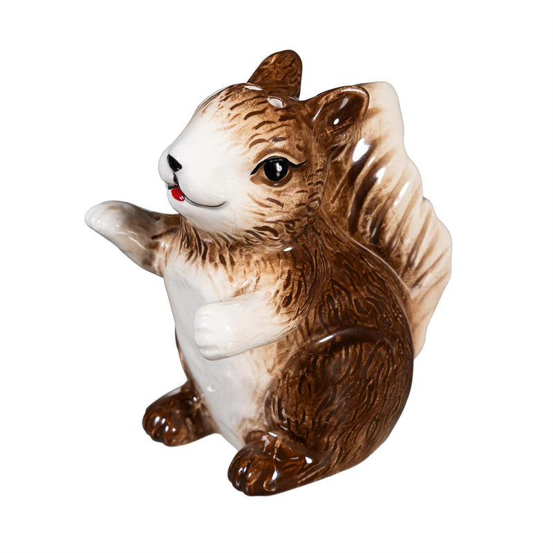 Woodland Storybook Salt & Pepper Shakers Ceramic Squirrel with Acorn, Set of 2